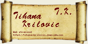 Tihana Krilović vizit kartica